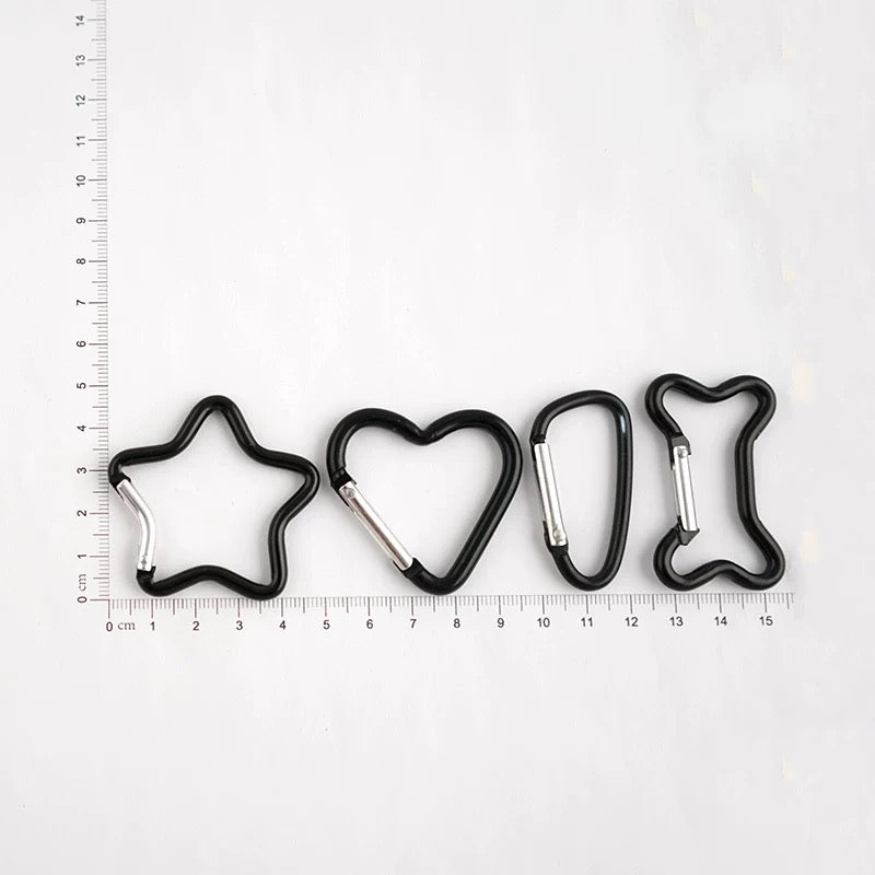 All-shaped carabiners keychain tools for DIY/Heart Bone Star Standard