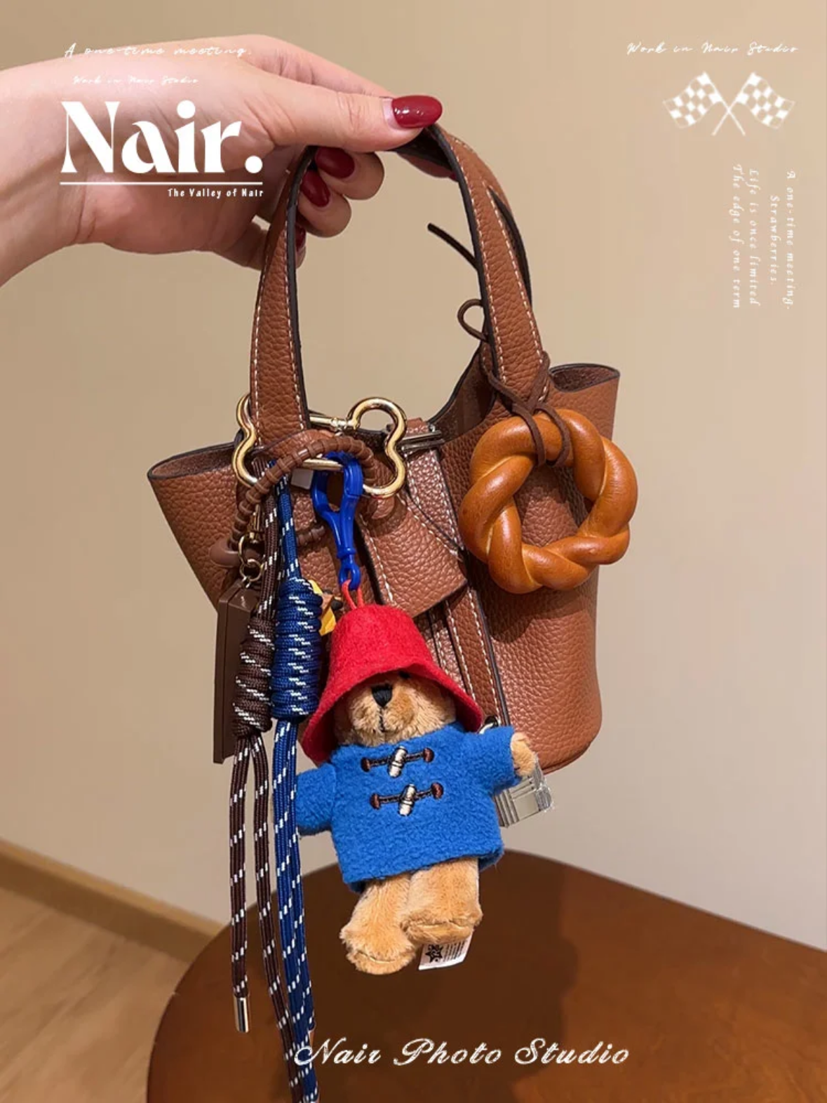 Paddington Bear Combination Pendant Doll Bag miu style pendant - Paddington Bear extremely complex bag charm