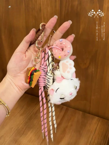 Mary Cat Claw Claw Combination pendant Sandwich Donut cute bag decoration Creative pendant