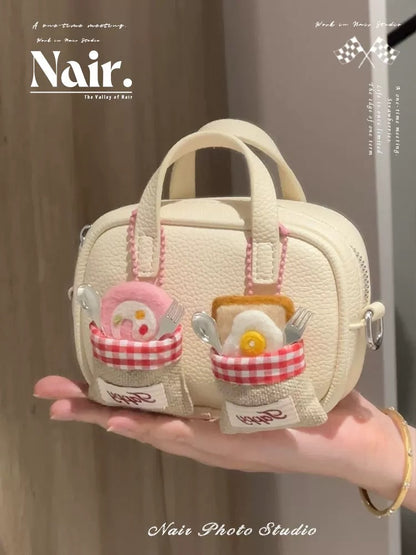 HOT!!!Original handmade bag decorative small bag new niche creative handbag(send strikers as DIY gift)(stickers by random order)