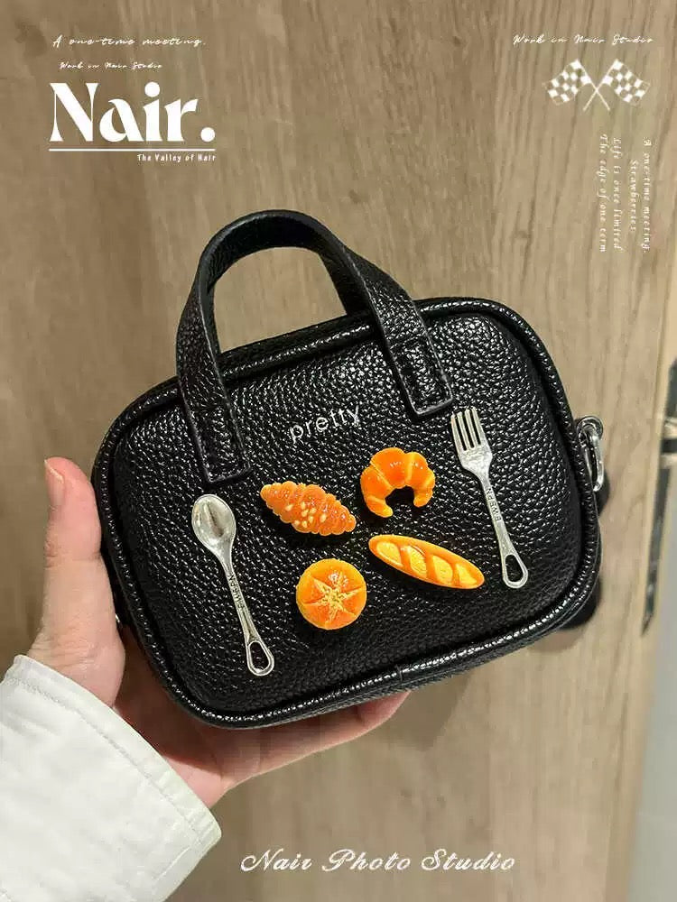 HOT!!!Original handmade bag decorative small bag new niche creative handbag(send strikers as DIY gift)(stickers by random order)