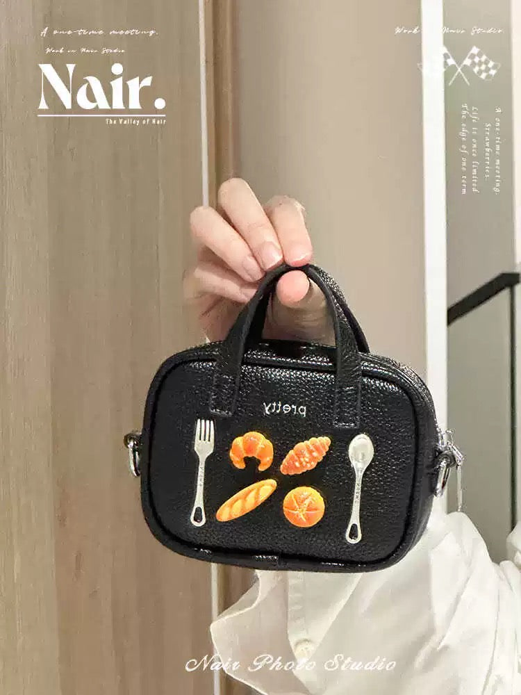 HOT!!!Original handmade bag decorative small bag new niche creative handbag(send strikers as DIY gift)(stickers by random order)