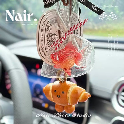 "A bag of Pet" series leather pendant ambience package hanging decoration cute niche Keychain Colourful bag charm