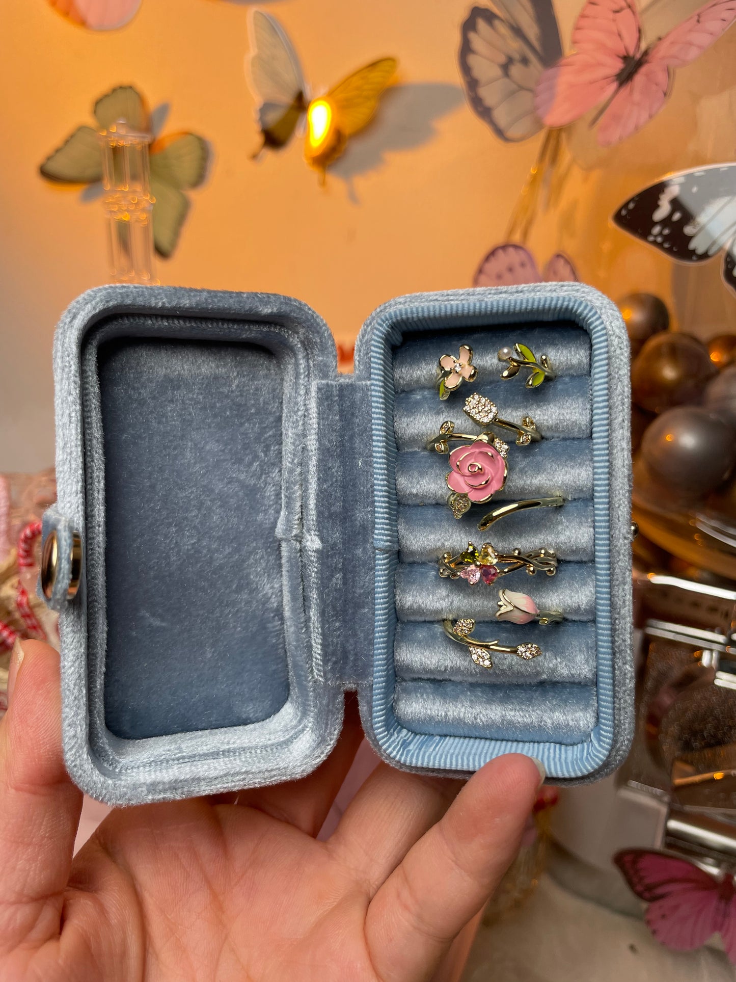 Theme rings kit with velvet box