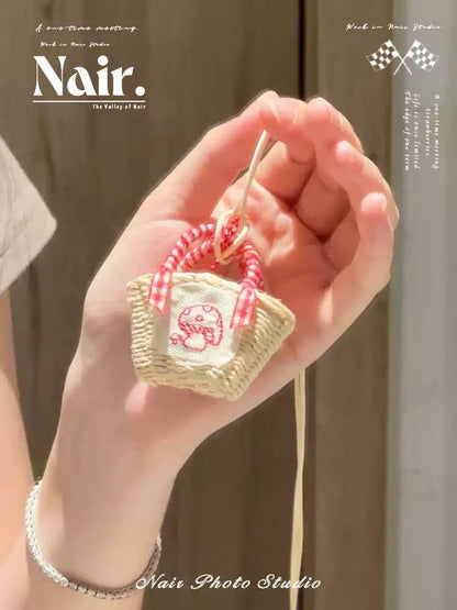 Natural basket cute minibags