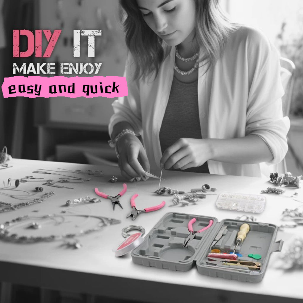 Kit de herramientas para hacer pulseras, collares y joyas tú mismo