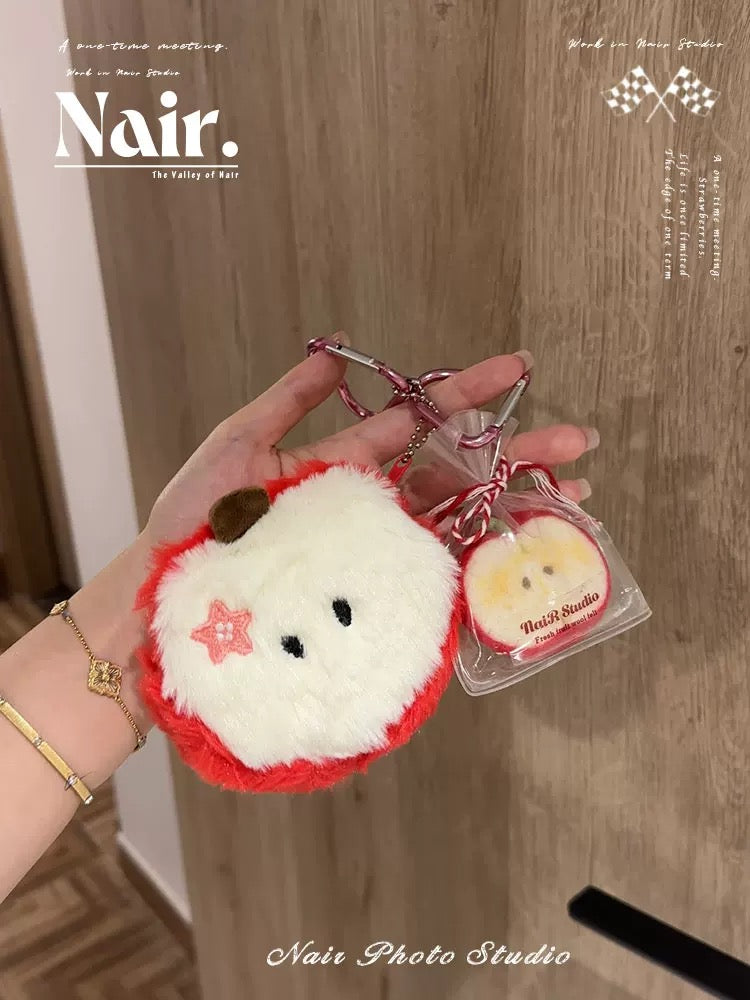 Apple coin purse /Cute creative small bag decoration bagcharm /New Year Christmas gift