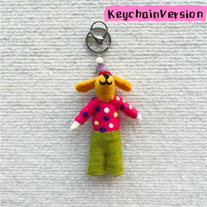 HOT!!!Nepal wool handmade felt pendant Series bag charms